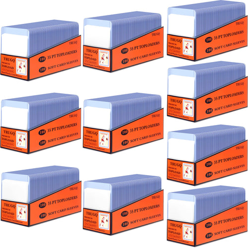 2000 Card Sleeves Top Loads for Cards,3"X4"Baseball Card Protectors,Toploaders Hard Plastic for Trading Game Sports Football Cards(1000 Hard Protectors + 1000 Soft Sleeves)
